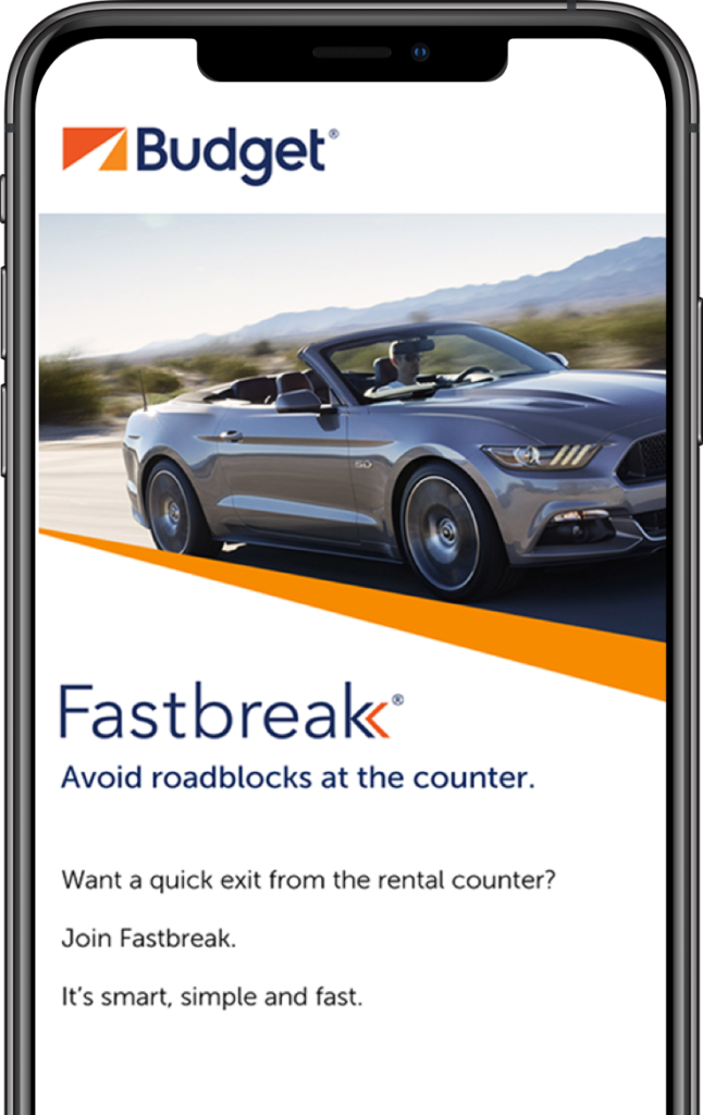 Budget Fastbreak mobile app.