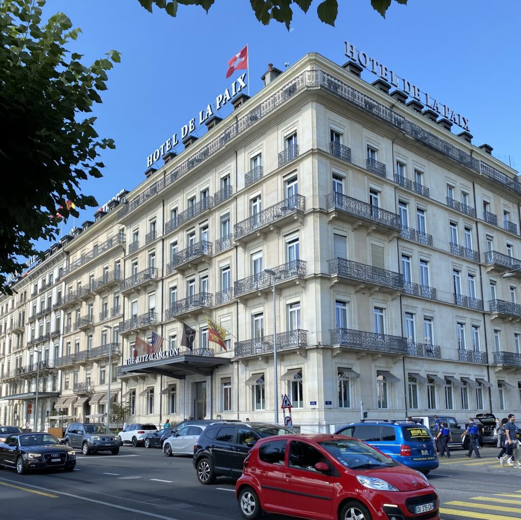 Ritz Carlton Geneva, a Marriott Bonvoy partner hotel.