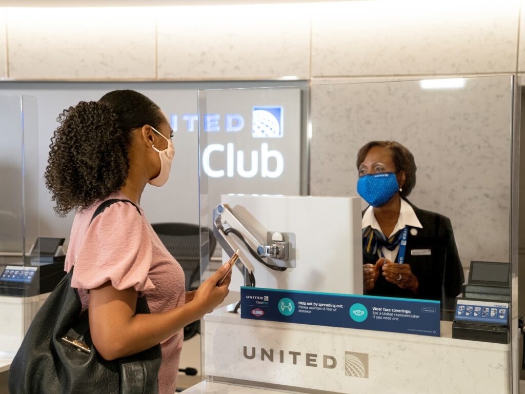 United Club Lobby and Check-in