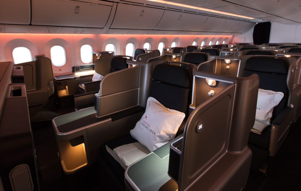 Qantas Dreamliner Business Class - Photo courtesy of Qantas