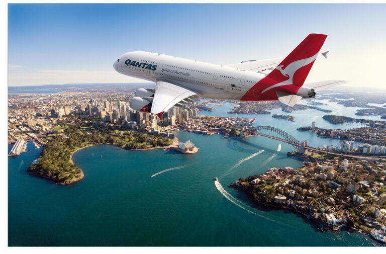 Quantas A380 over Sydney Harbor - Photo courtesy of Quantas